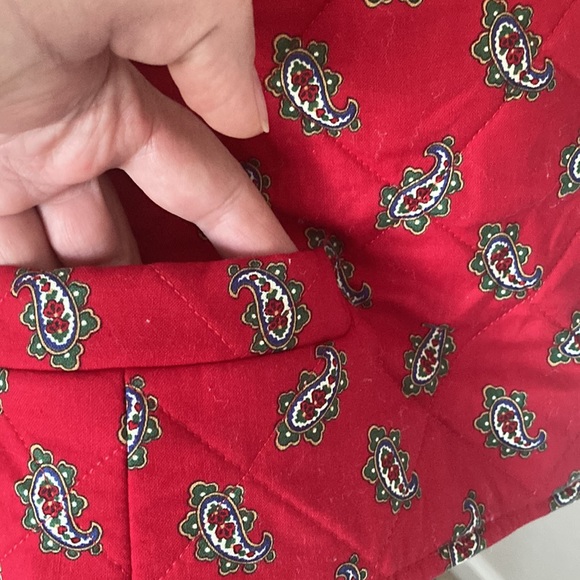 Vera Bradley Vintage Quilted Red Jacket Size L - Picture 4 of 12